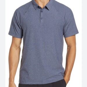 Rhone Reign Short Sleeve Performance Polo in Midnight Heather